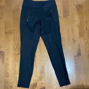 Athleta Black Peak Hybrid FLEECE Tight Pant Size Medium